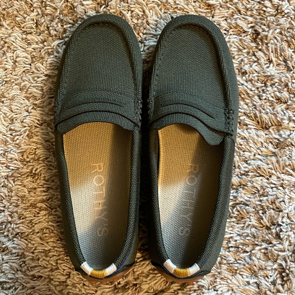 Rothy’s The Driver Olive Green Cypress Loafers